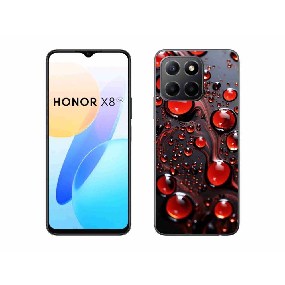 Zselés borítás mmCase a Honor X8 5G/Honor 70 Lite 5G készülékhez - piros csepp 2