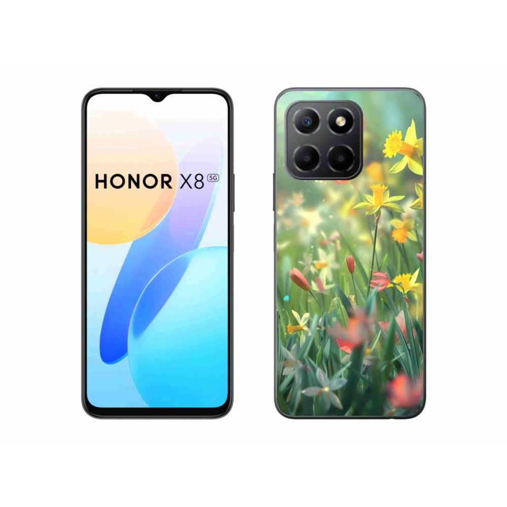 Gél borítás mmCase a Honor X8 5G/Honor 70 Lite 5G számára - tavaszi virágok