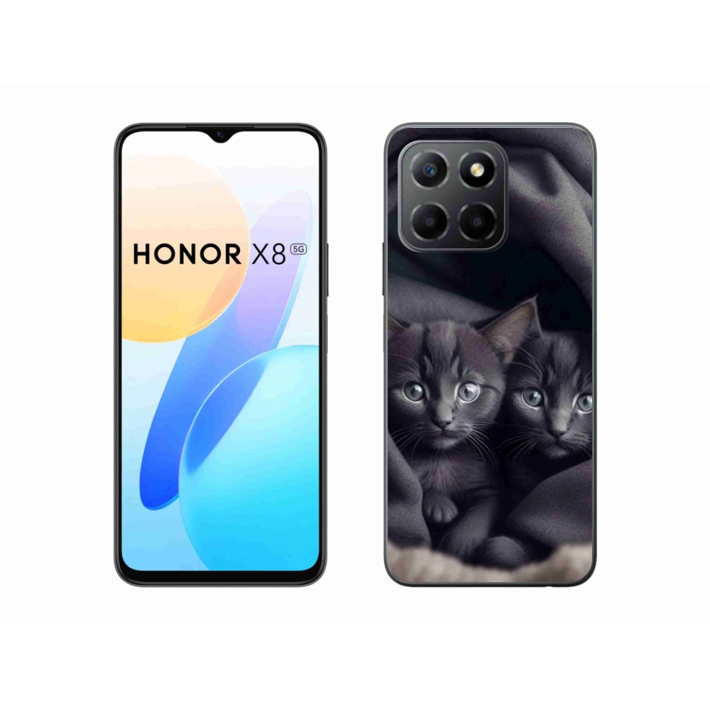 Zselés borítás mmCase a Honor X8 5G/Honor 70 Lite 5G - cat duo számára