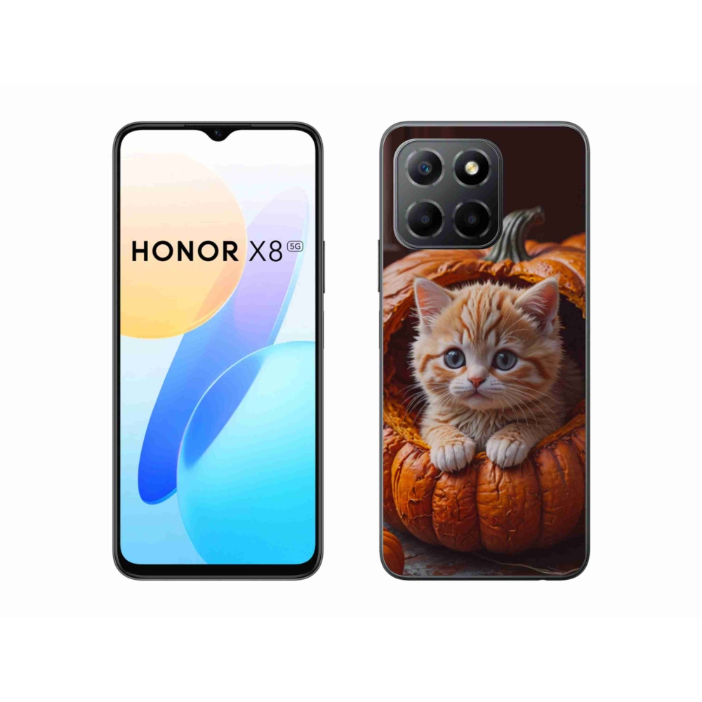 Gél borítás mmCase a Honor X8 5G/Honor 70 Lite 5G készülékhez - cica és tök 2