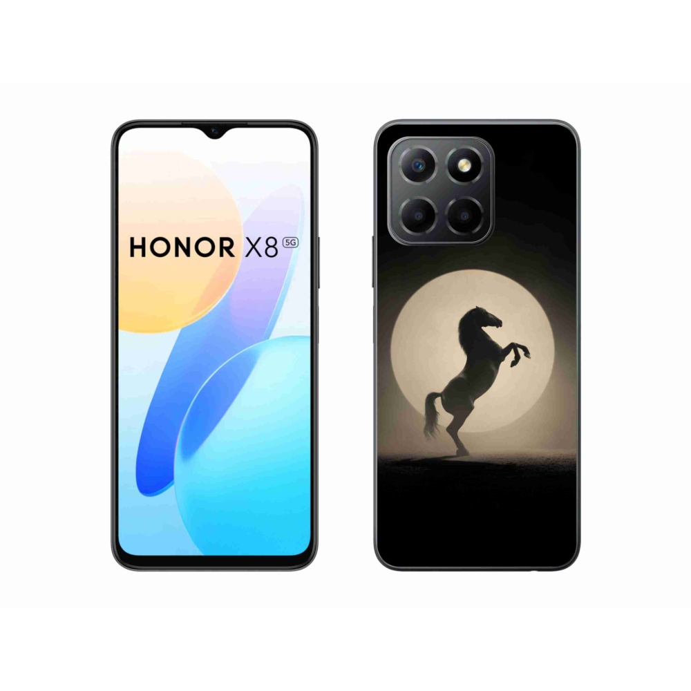 Zselés borítás mmCase a Honor X8 5G/Honor 70 Lite 5G számára - ló sziluettben