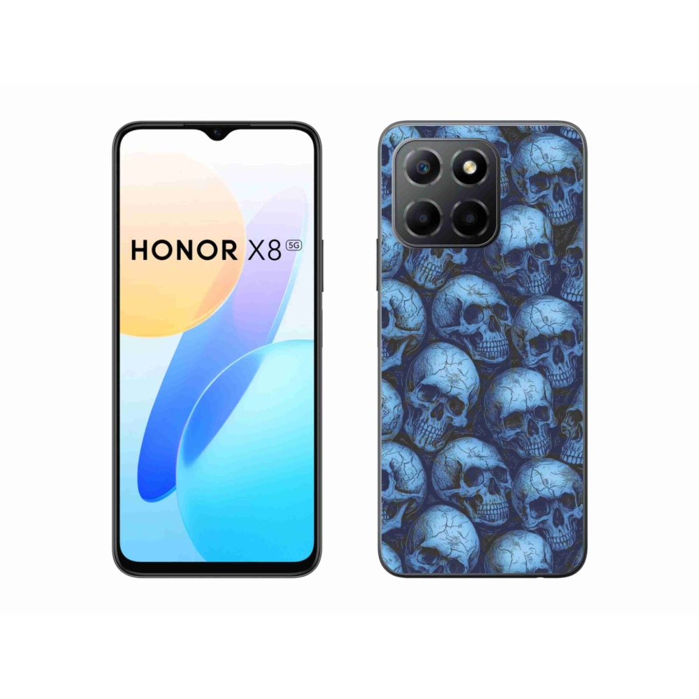 Zselés borítás mmCase a Honor X8 5G/Honor 70 Lite 5G számára - koponyák