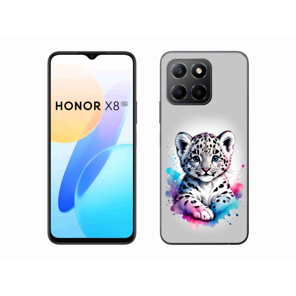 Zselés borítás mmCase a Honor X8 5G/Honor 70 Lite 5G számára - leopárd kölyök