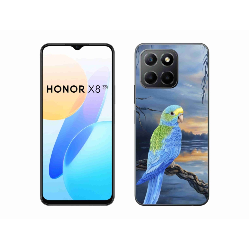Gél borítás mmCase a Honor X8 5G/Honor 70 Lite 5G készülékhez - kék papagáj