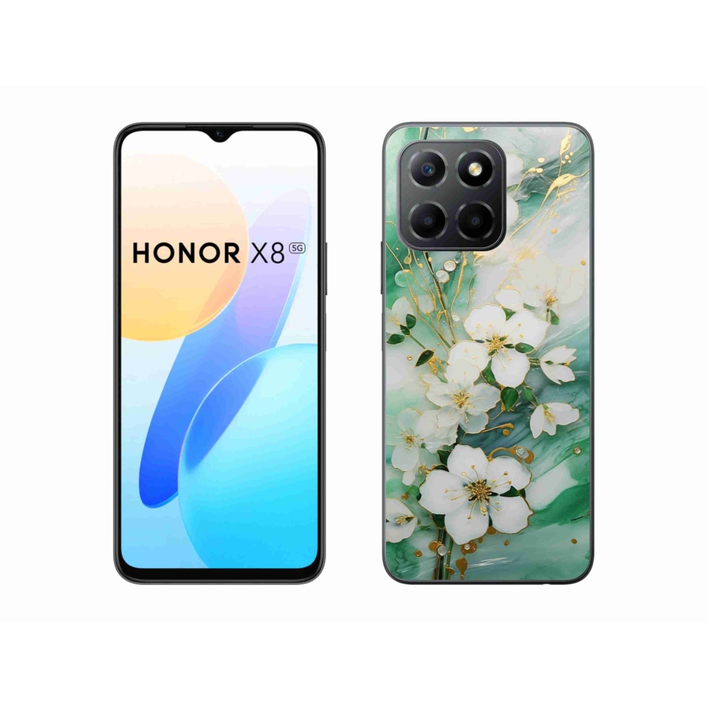 Zselés borítás mmCase a Honor X8 5G/Honor 70 Lite 5G számára - finom virágok