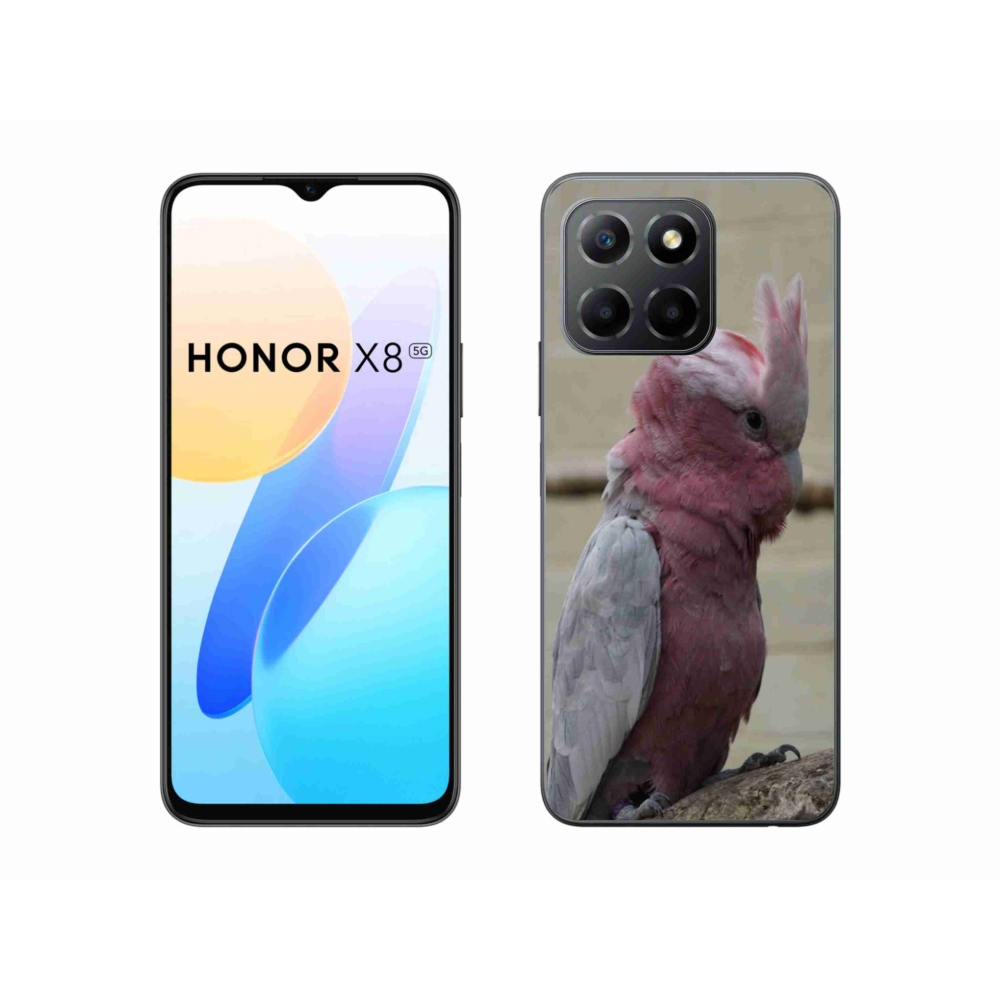 Zselés borítás mmCase a Honor X8 5G/Honor 70 Lite 5G készülékhez - papagáj kakadu rózsaszínű