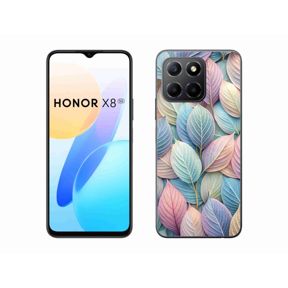 Zselés borító mmCase a Honor X8 5G/Honor 70 Lite 5G készülékhez - pasztell levelek