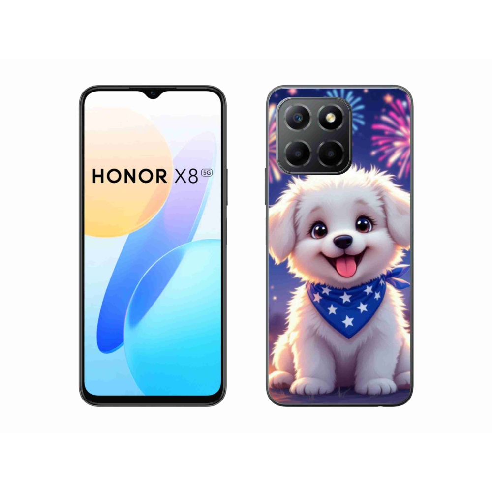 Gél borítás mmCase a Honor X8 5G/Honor 70 Lite 5G számára - ünnepi kölyökkutyakölyök