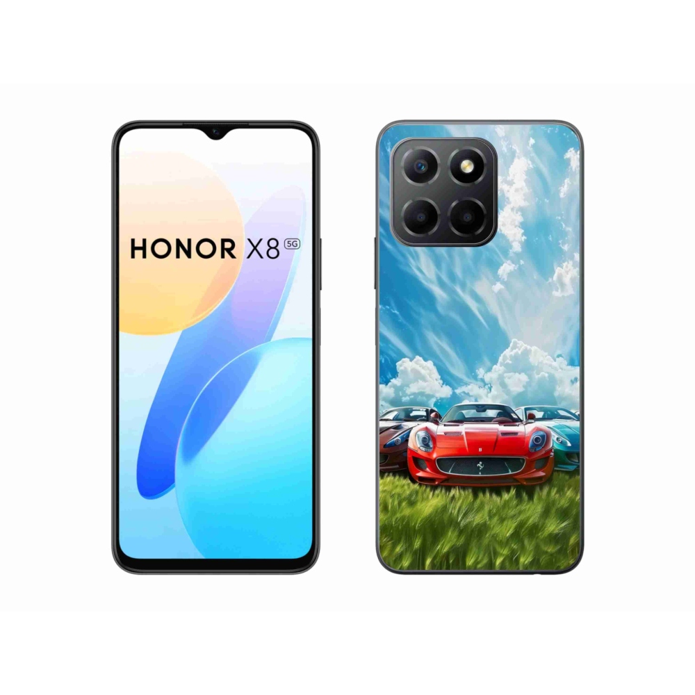 Zselés borítás mmCase a Honor X8 5G/Honor 70 Lite 5G számára - sportkocsik