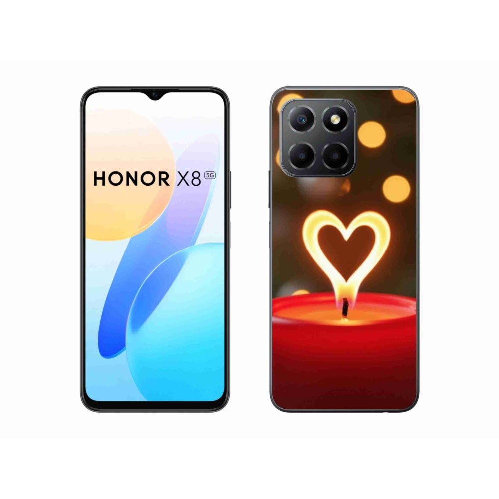 Gél borítás mmCase a Honor X8 5G/Honor 70 Lite 5G készülékhez - lángoló szíve