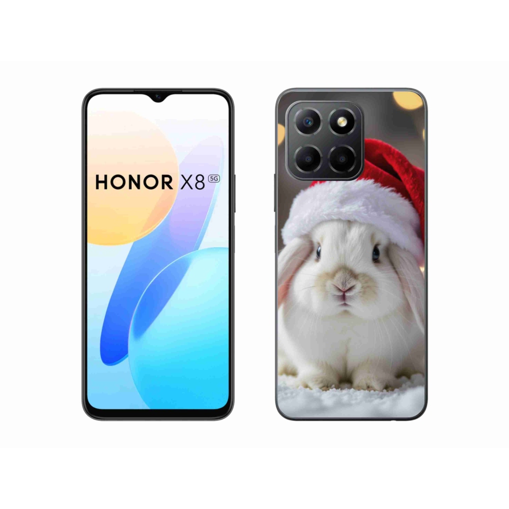 Gél borítás mmCase a Honor X8 5G/Honor 70 Lite 5G számára - Karácsonyi nyúl