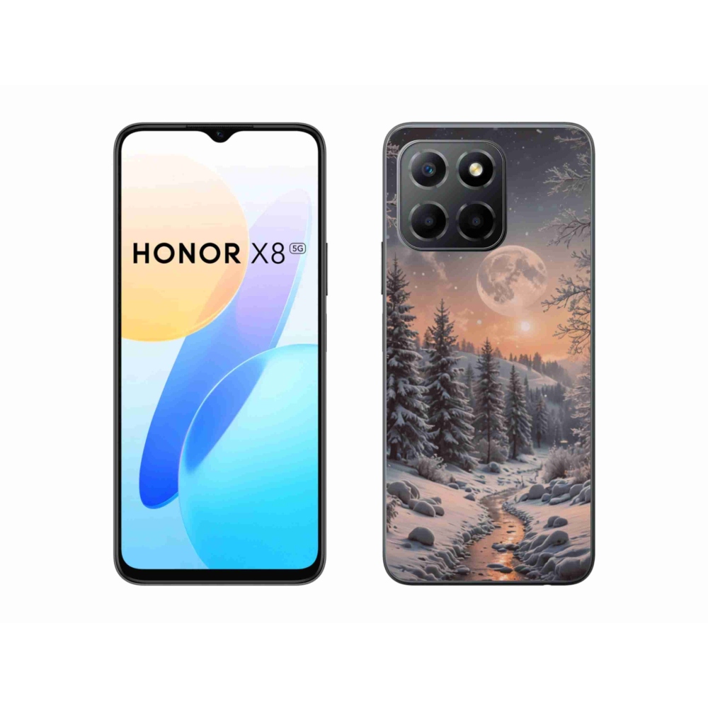 Gél borítás mmCase a Honor X8 5G/Honor 70 Lite 5G számára - téli táj 2