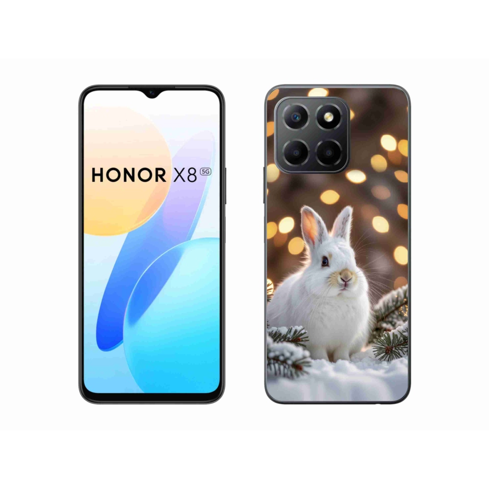 mmCase gél tok az Honor X8 5G/Honor 70 Lite készülékhez – fehér nyúl