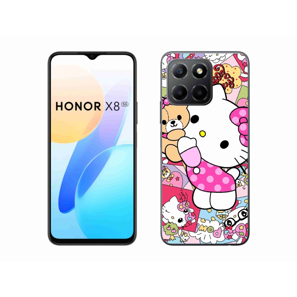 mmCase géltok az Honor X8 5G/Honor 70 Lite készülékhez – aranyos cica