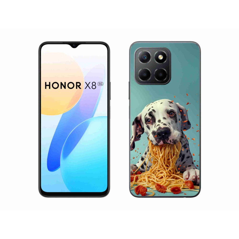 mmCase gél tok az Honor X8 5G/Honor 70 Lite készülékhez – dalmát és spagetti