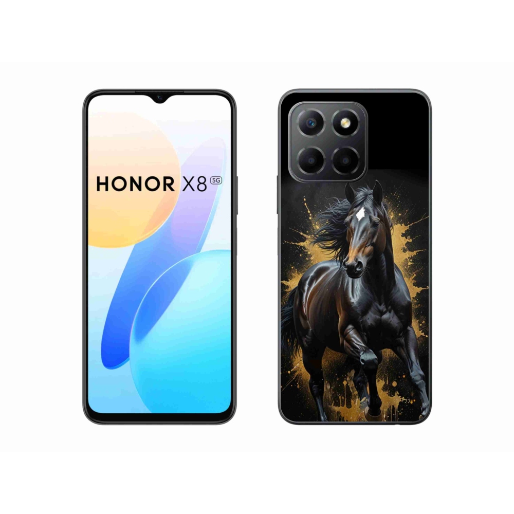 mmCase gél tok az Honor X8 5G/Honor 70 Lite készülékhez – elegáns fekete csikó