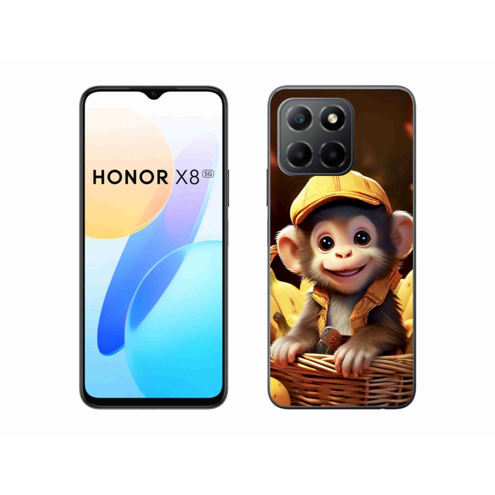 mmCase gél tok az Honor X8 5G/Honor 70 Lite készülékhez – majom a kosárban