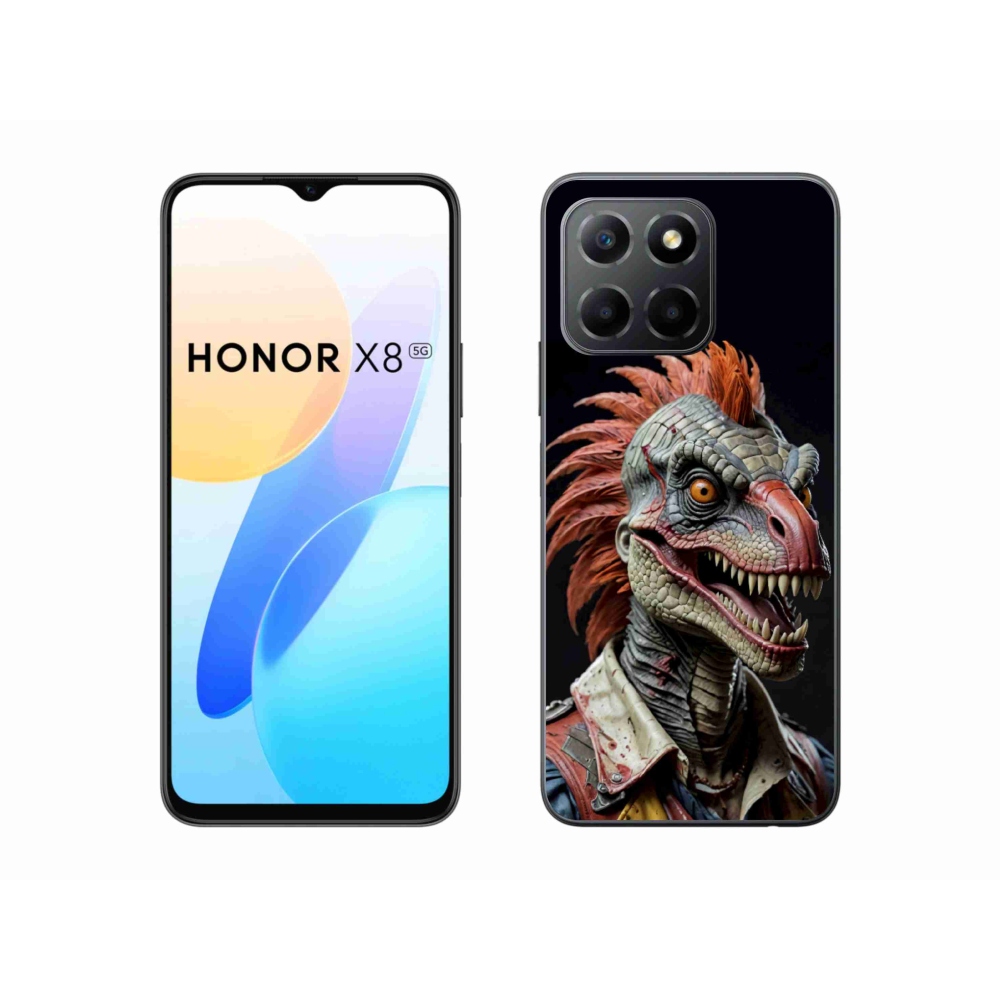 mmCase géltok az Honor X8 5G/Honor 70 Lite készülékhez – punk dinoszaurusz