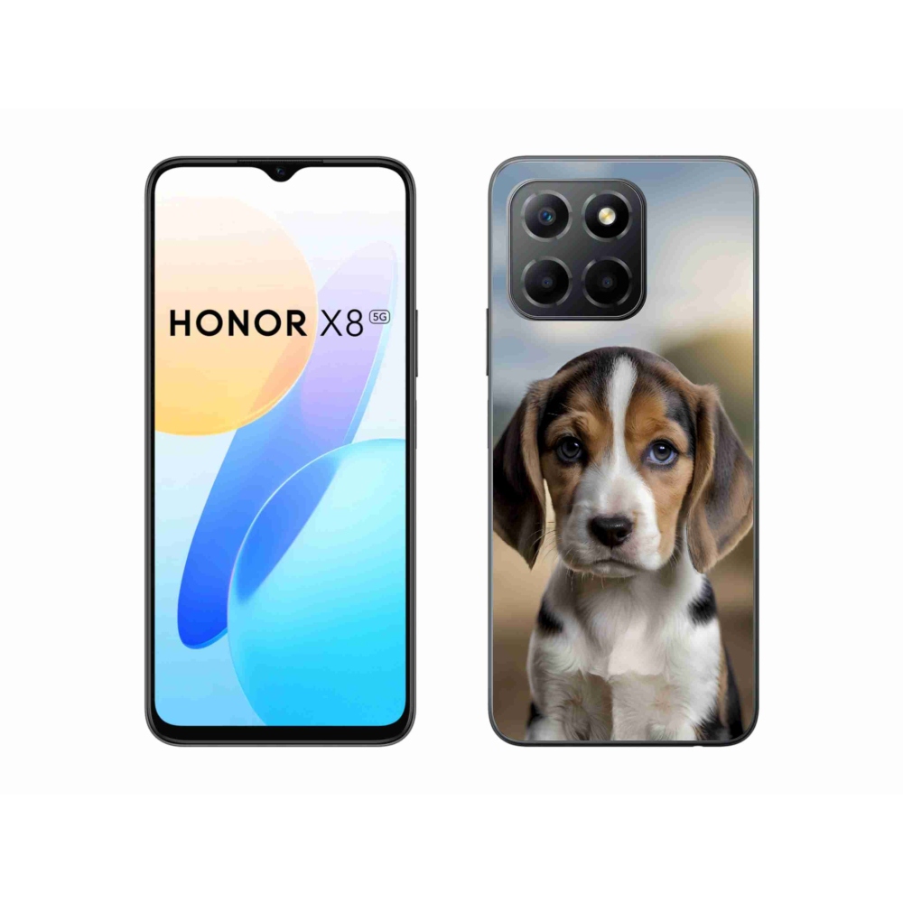 mmCase gél tok az Honor X8 5G/Honor 70 Lite készülékhez – aranyos beagle