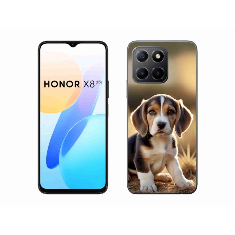 mmCase gél tok az Honor X8 5G/Honor 70 Lite készülékhez – aranyos beagle
