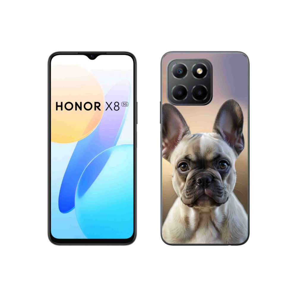 mmCase gél tok az Honor X8 5G/Honor 70 Lite készülékhez – aranyos francia buldog