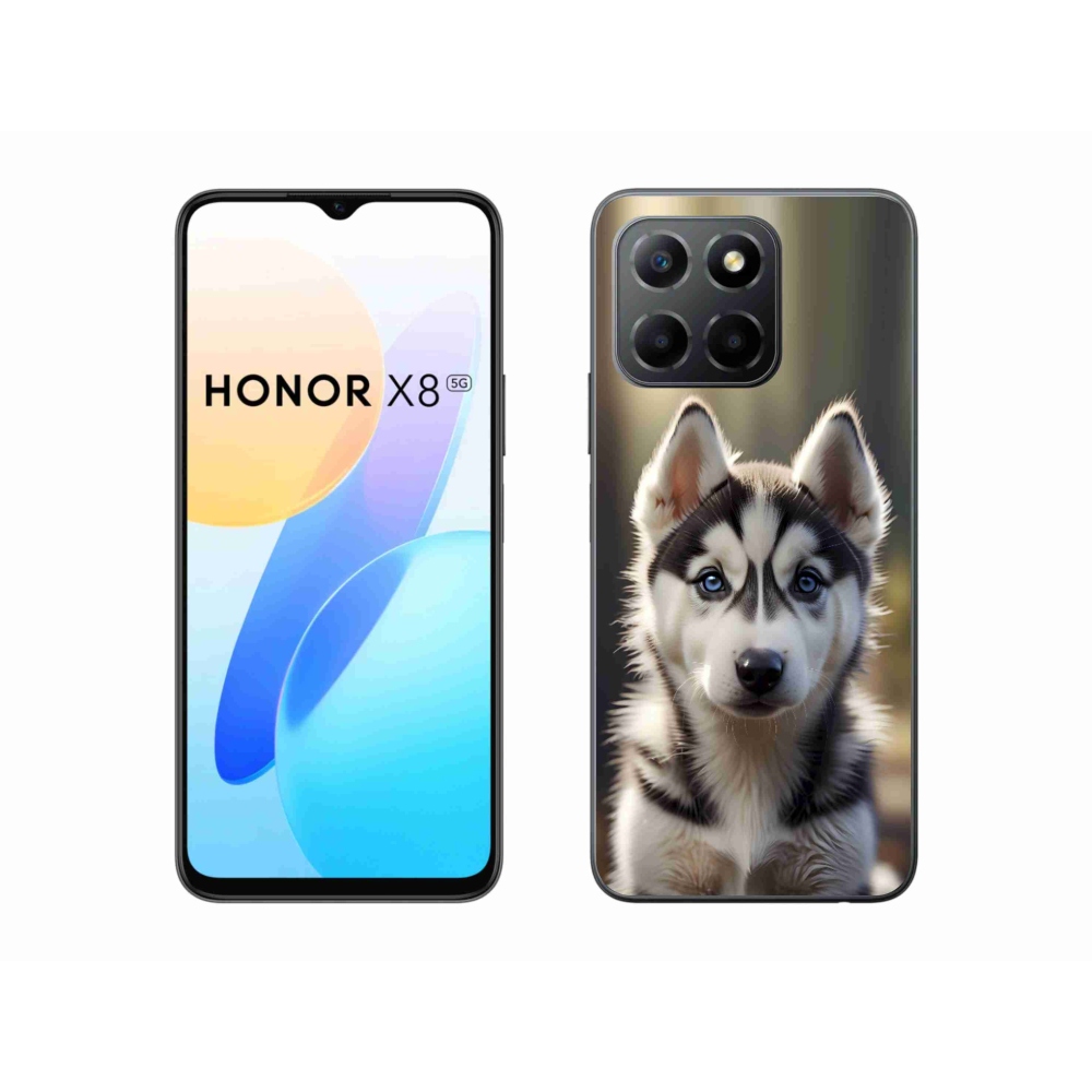 mmCase gél tok az Honor X8 5G/Honor 70 Lite készülékhez – aranyos szibériai husky