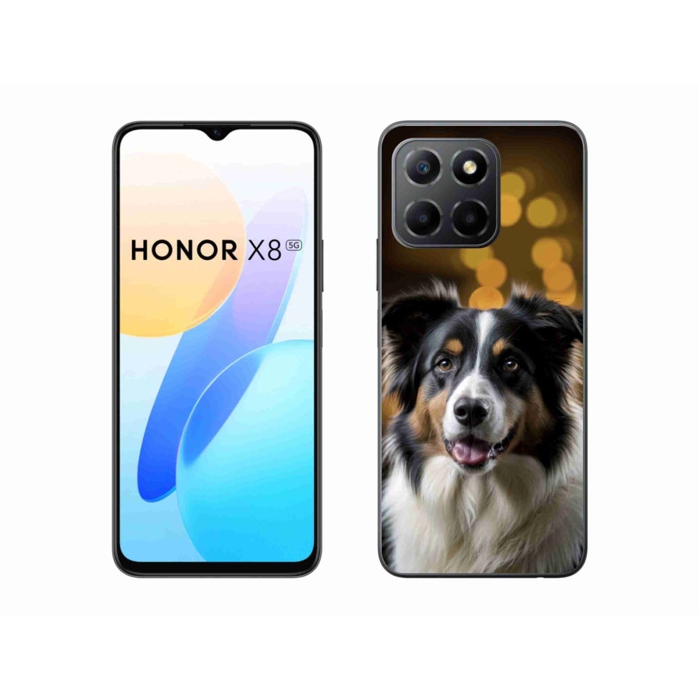 mmCase gél tok az Honor X8 5G/Honor 70 Lite készülékhez – mosolygó ausztrál juhászkutya
