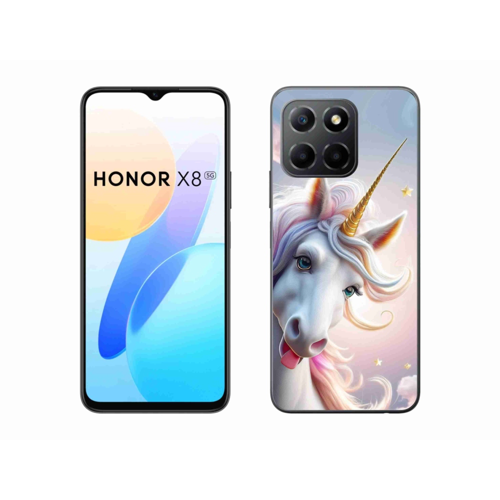 mmCase géltok az Honor X8 5G/Honor 70 Lite készülékhez – vidám egyszarvú