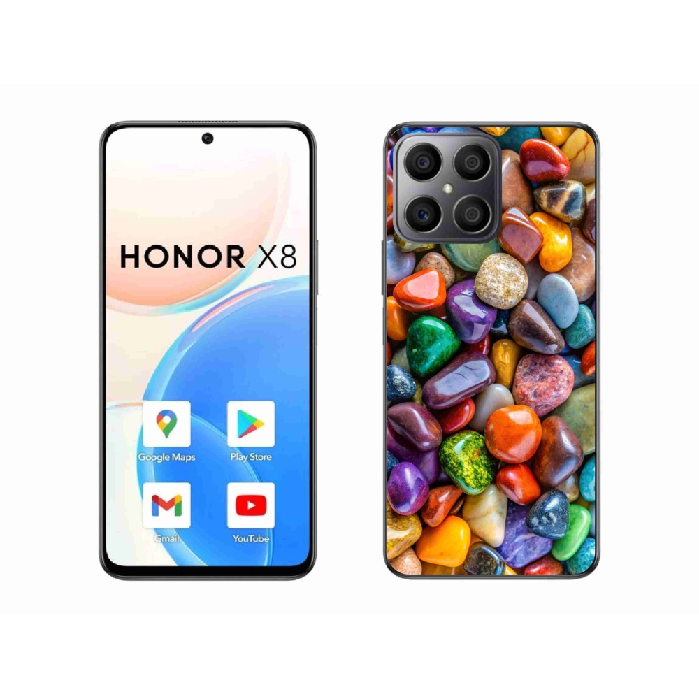 Gél borítás mmCase a Honor X8-hoz - színes strasszkövek