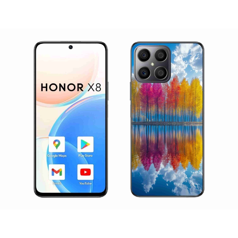 Zselés borítás mmCase a Honor X8-hoz - színes fák