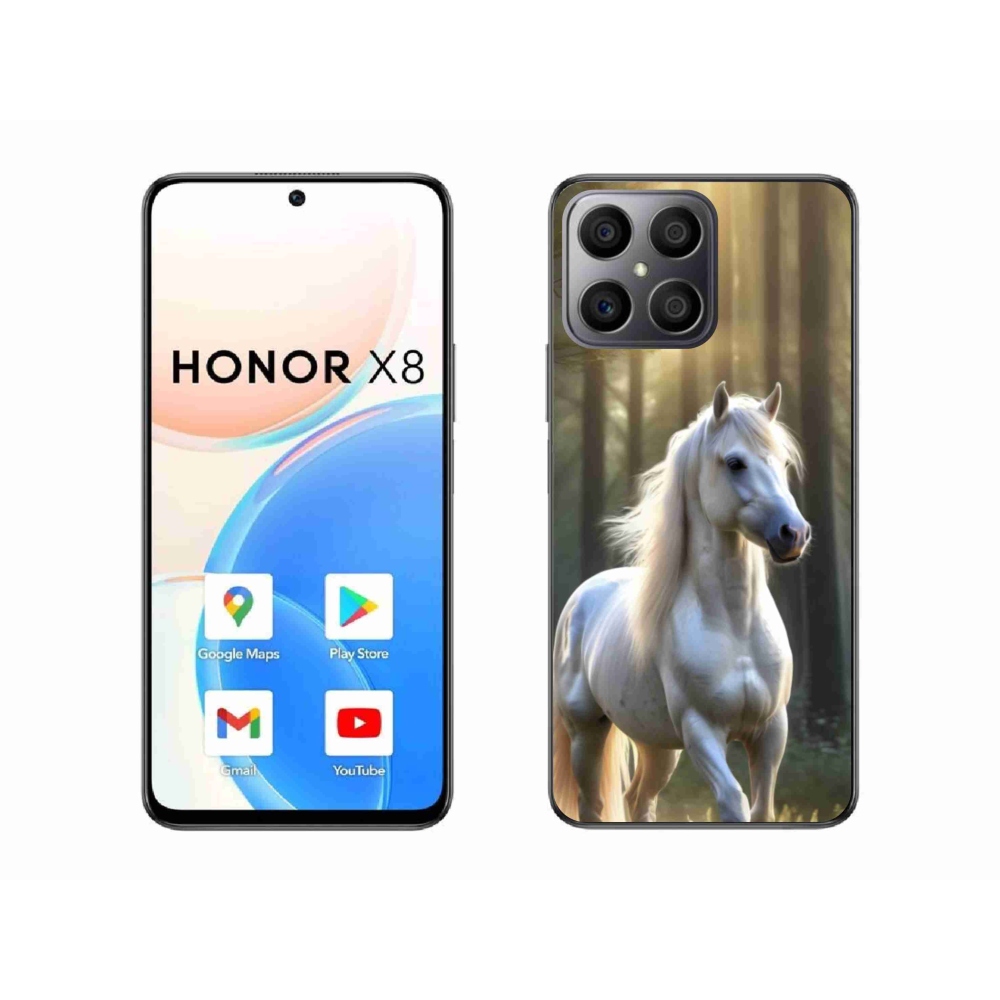 Zselés borítás mmCase a Honor X8-hoz - fehér ló 3