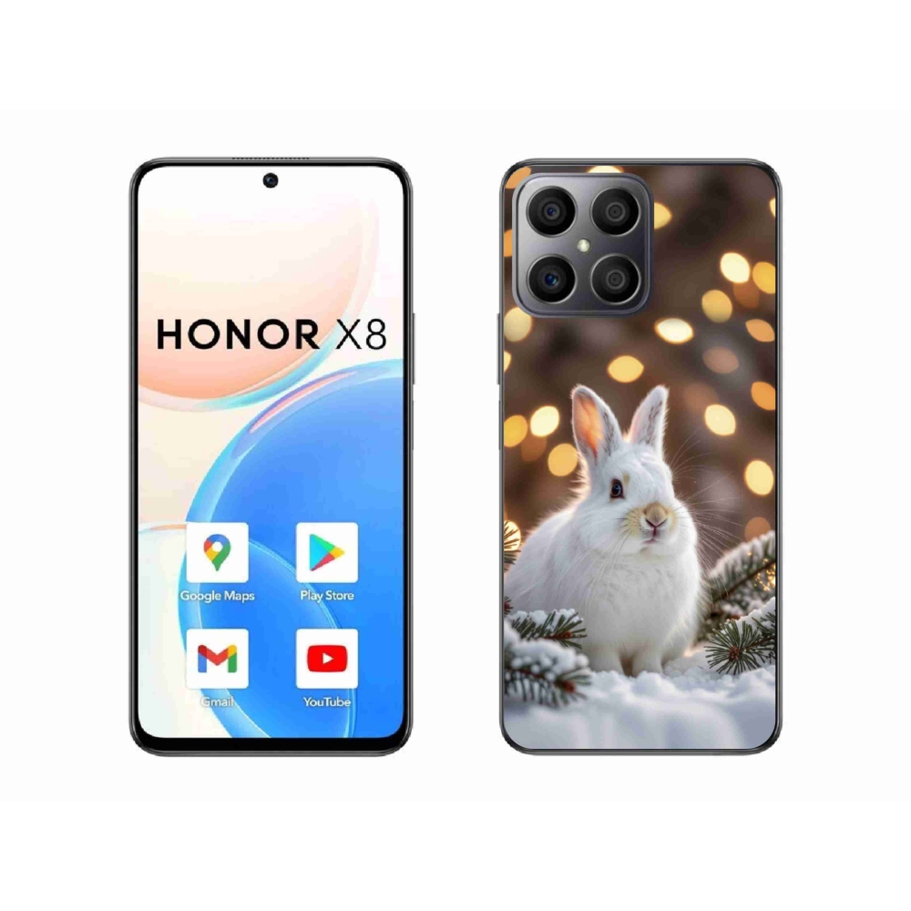 Zselés borítás mmCase a Honor X8-hoz - fehér nyúl