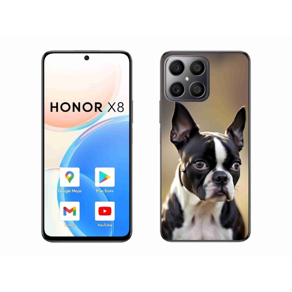 Gél borítás mmCase a Honor X8-hoz - Boston Terrier