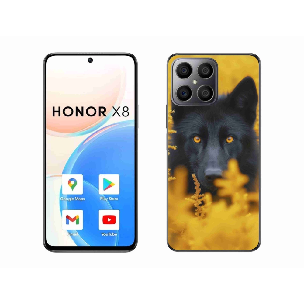Zselés borítás mmCase a Honor X8-hoz - fekete farkas 2
