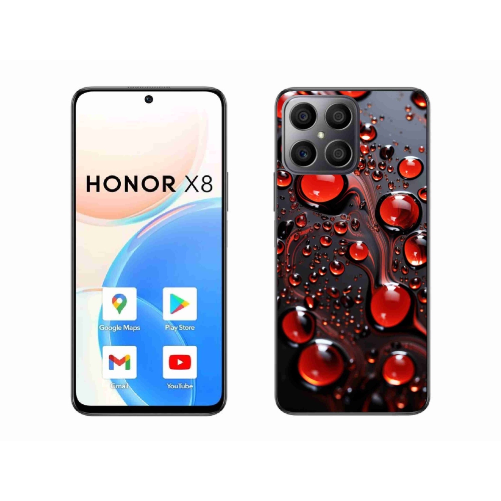 Zselés borítás mmCase a Honor X8-hoz - piros csepp 2