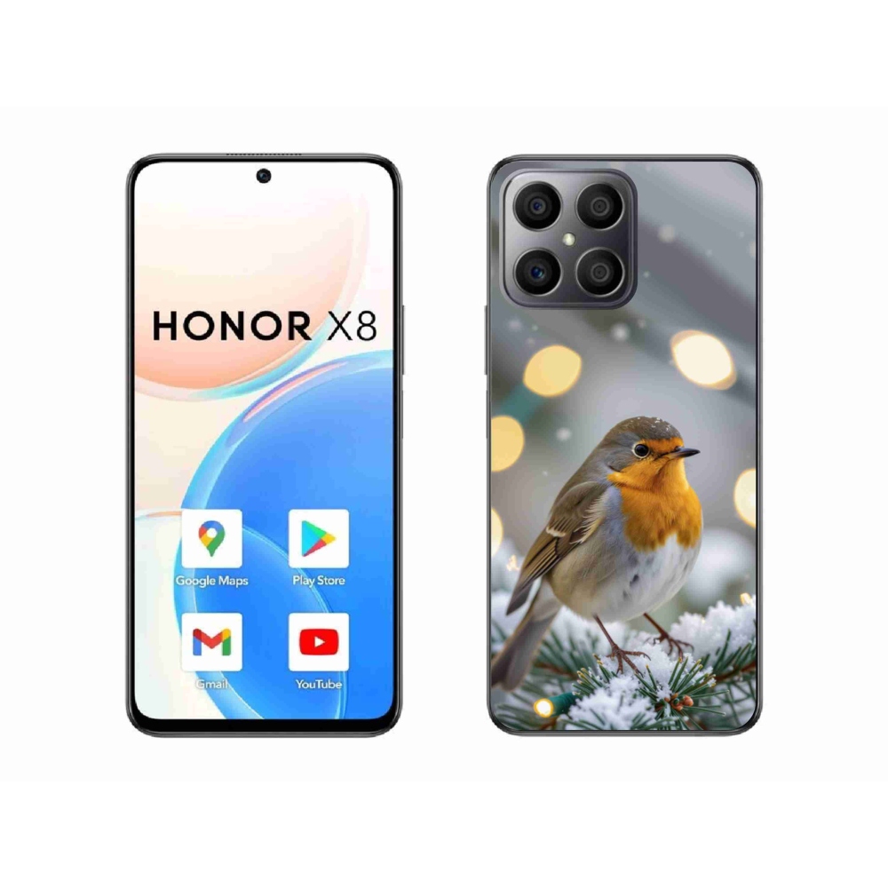 Gél borítás mmCase a Honor X8-hoz - télen pirosodjon el