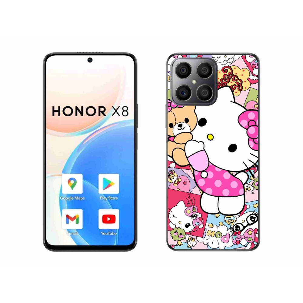 Gél borítás mmCase a Honor X8-hoz - aranyos cica