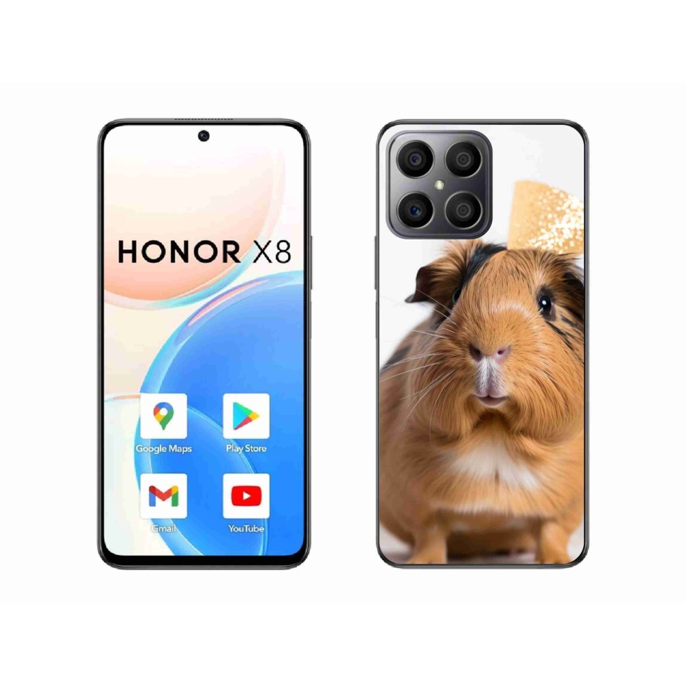 Zselés borítás mmCase a Honor X8-hoz - barna tengerimalac