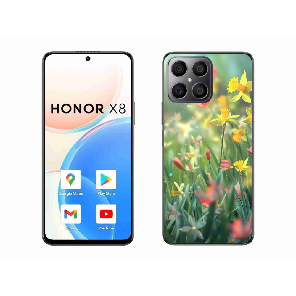 Gél borítás mmCase a Honor X8-hoz - tavaszi virágok