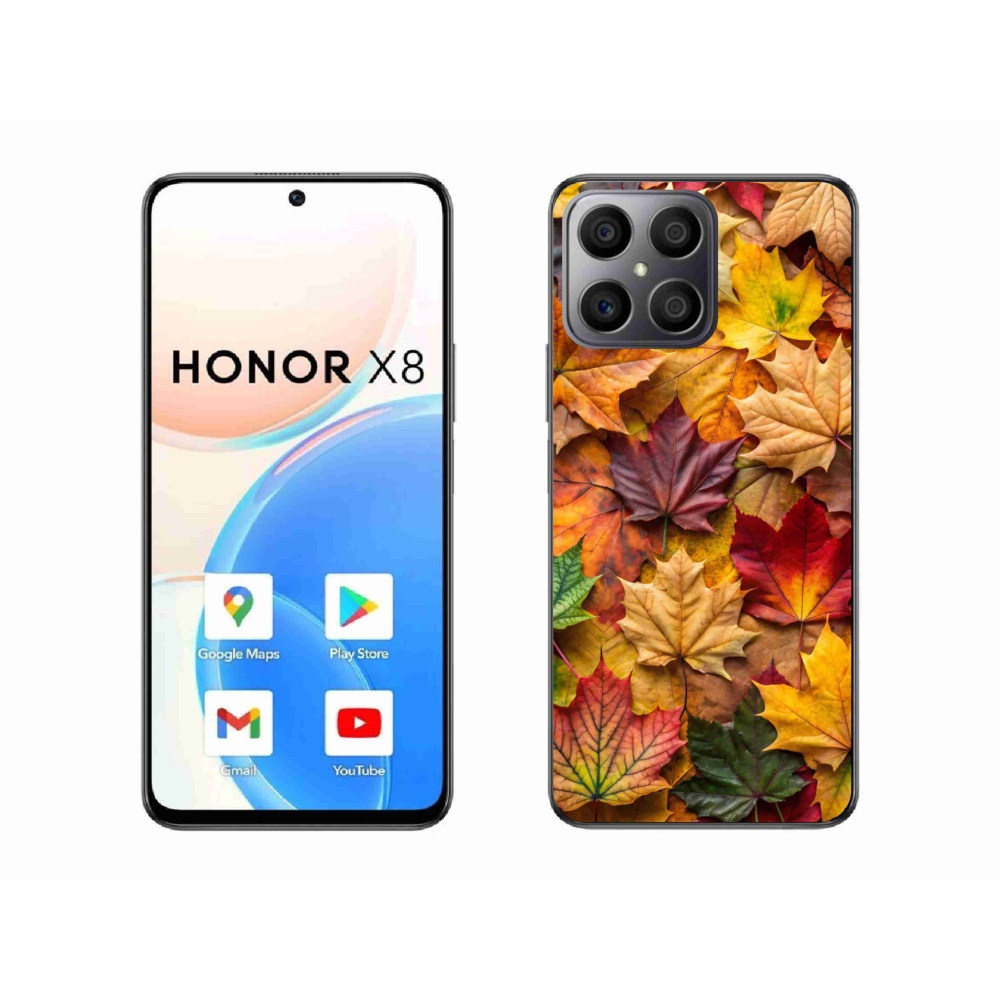 Zselés borítás mmCase a Honor X8-hoz - juharlevelek 2