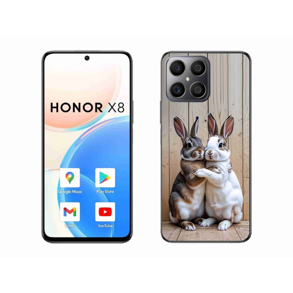 Zselés borítás mmCase a Honor X8-hoz - nyúlpár