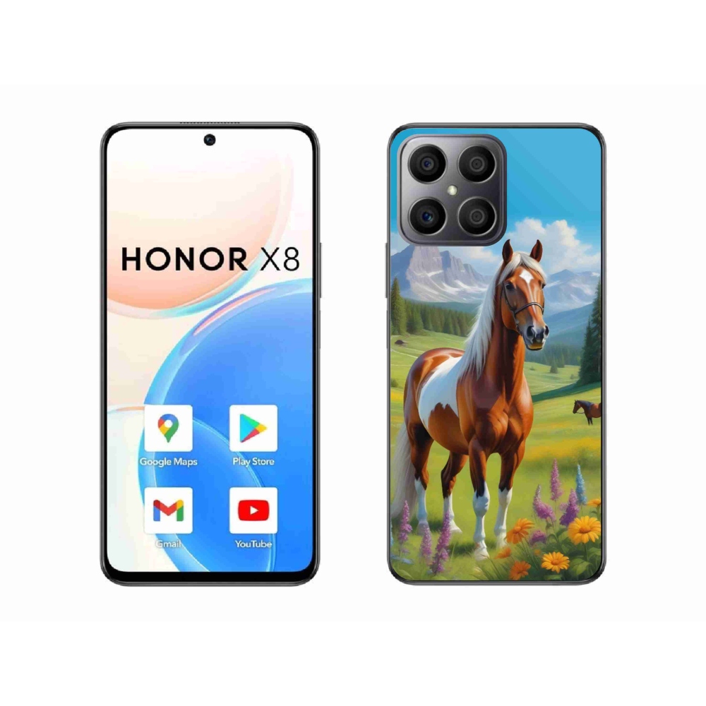 Zselés borítás mmCase a Honor X8-hoz - ló a réten