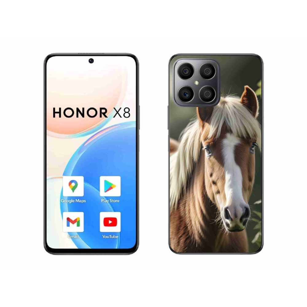 Zselés borítás mmCase a Honor X8-hoz - ló könnyű sörénnyel