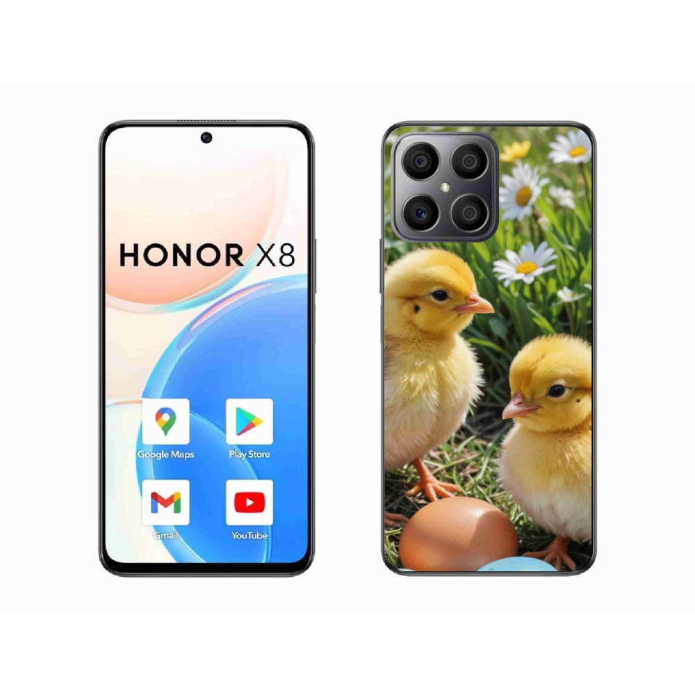 Zselés borítás mmCase a Honor X8-hoz - csirkék