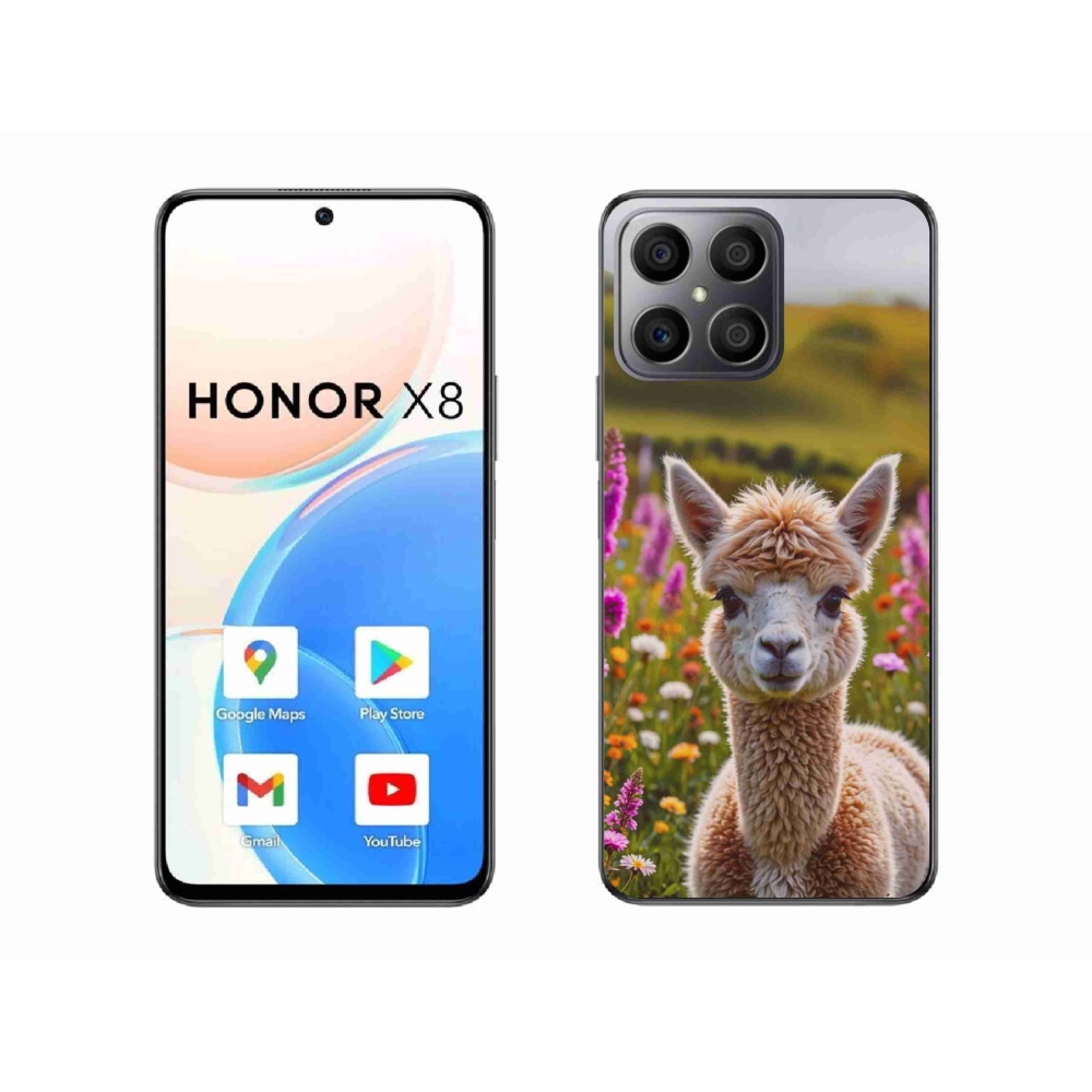 Zselés borítás mmCase a Honor X8-hoz - láma a réten