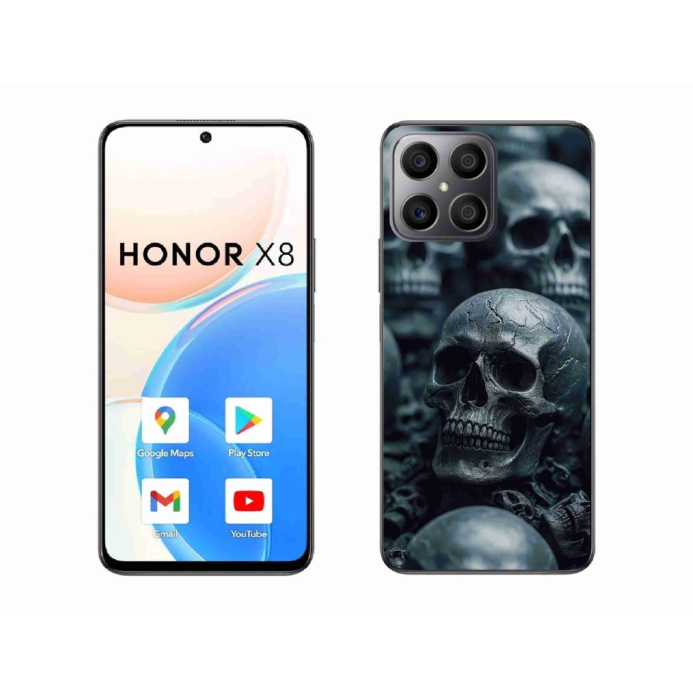 Zselés borítás mmCase a Honor X8-hoz - koponya 2