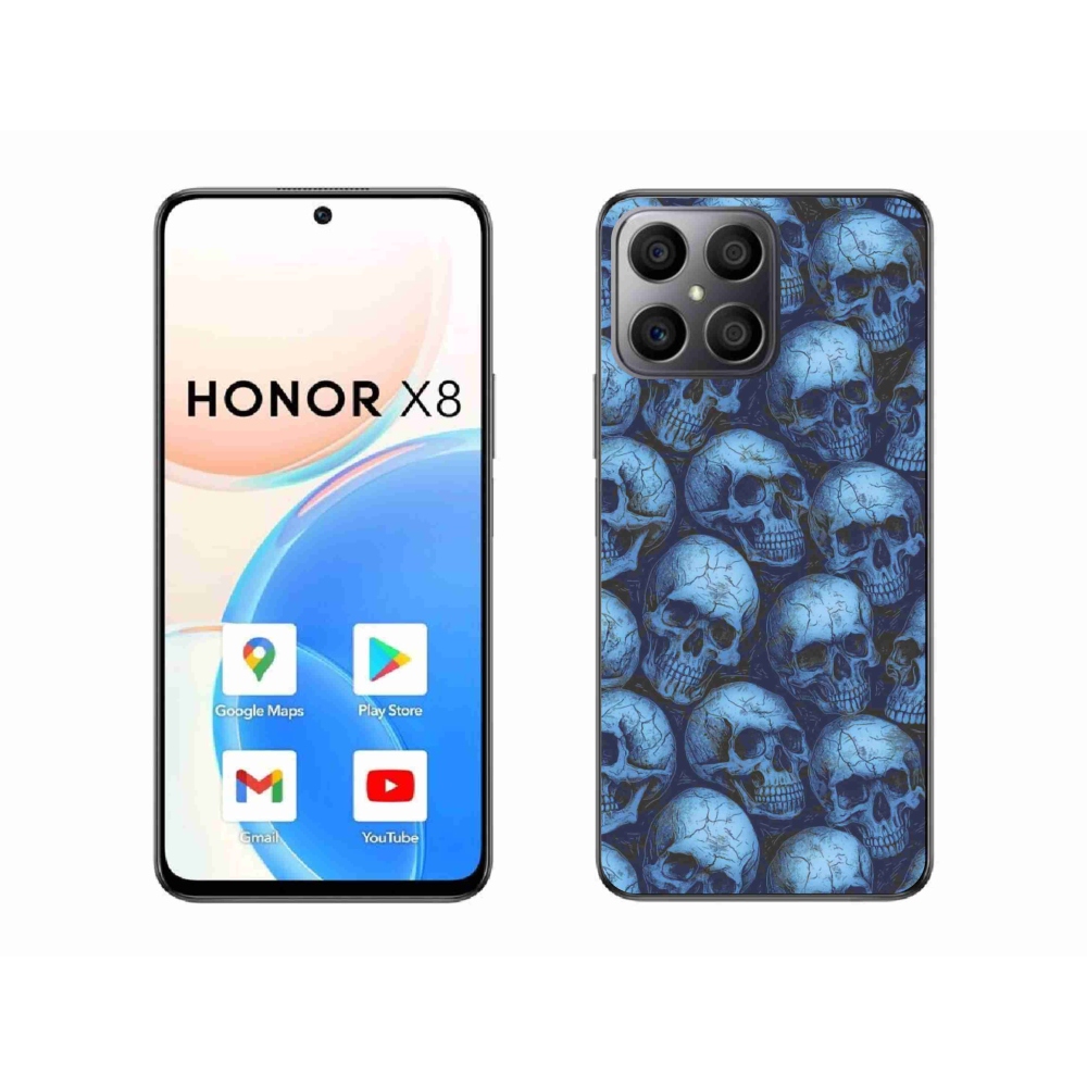Zselés borítás mmCase a Honor X8-hoz - koponyák