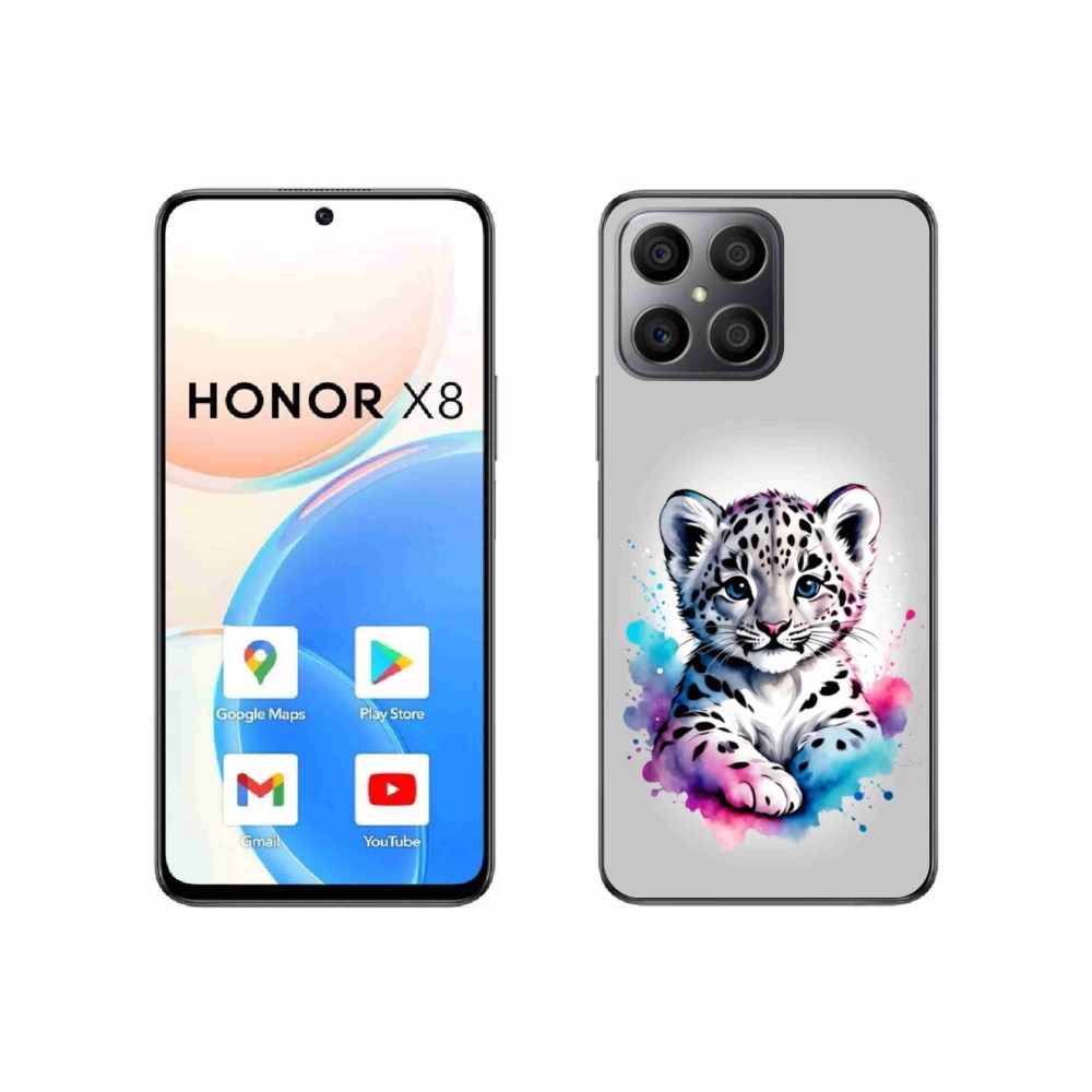 Zselés borítás mmCase a Honor X8-hoz - leopárd kölyök