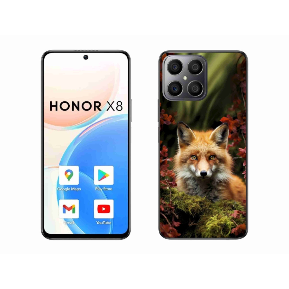 Zselés borítás mmCase a Honor X8-hoz - róka az erdőben