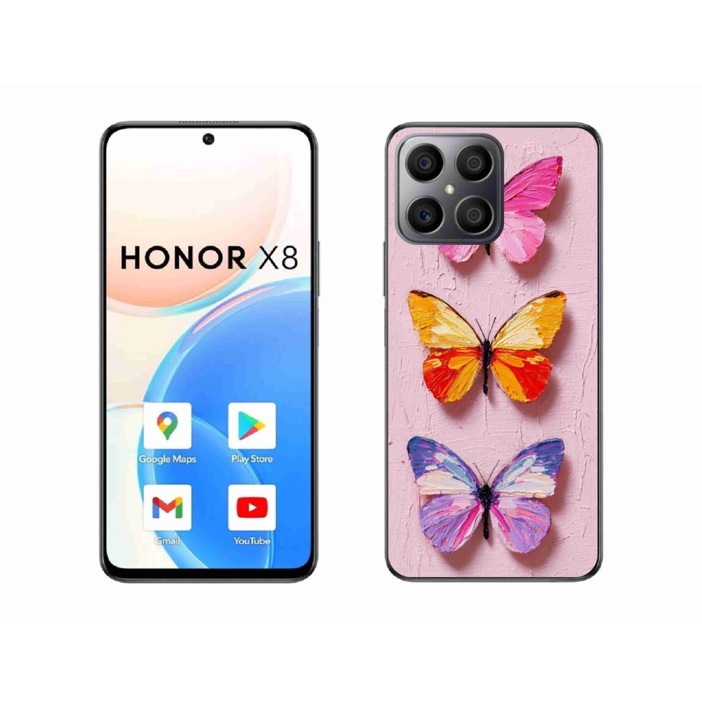 Zselés borítás mmCase a Honor X8-hoz - pillangó szentháromság